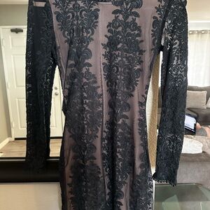 Elegant Black Lace Dress